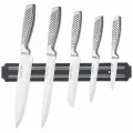 Набор ножей с магнитным держателем и ручкой из нержавеющей стали, 6 предметов