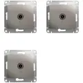 Механизм телевизионной розетки Schneider Electric Glossa TV платина (комплект из 3 шт)