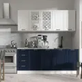 Кухонный гарнитур Агава 2 м, мебель для дома и кухни, Акация белая / Сапфир / столешница Калаката