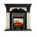 Каминокомплект Dublin - Венге / Сланец белый с очагом Fobos FX M Black