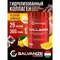 Коллаген Galvanize Nutrition, 2 типа для суставов и связок, 300г, 12 г порция, со вкусом ледяного лимонада с витамином С