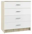 Комод Сонома/Белый СКМ 800.1, в современном стиле, (Сонома/Белый)