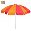 Зонт пляжный 'Парадиз' D=240см, h=220см, красно-оранжевый, металлический каркас