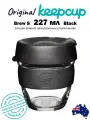 Кружка для чая и кофе с собой стеклянная Keep Cup Brew S 227 мл Black с крышкой