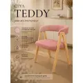 Кресло велюр для дома, Teddy Velour цвет розовый, светлые ножки