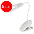 Комплект 5 штук, Светильник настольный ЭРА NLED-512-6W-W светодиодный аккумуляторный, белый