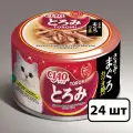 Inaba Ciao Toromi влажный корм для кошек, куриное филе, тунец магуро и кацуобуси (24шт в уп) 80 гр