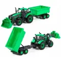 Трактор Прогресс с прицепом и ковшом инерционный зелёный в коробке 91840 П-Е