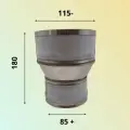 Переход для дымохода D 85 +/ 115 - М/П