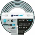 Шланг садовый Cellfast MULTIFLEX Pro, 50 м, армированный, черный/голубой, 1/2, 6-слойный