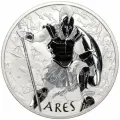 Монета серебряная коллекционная Тувалу 1 доллар, 2023 год. Боги Олимпа. Арес