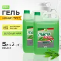 Набор Средство для мытья посуды биоразлагаемое, концентрат, для мытья детских игрушек Mama Ultimate с ароматом зеленый чай 5 л, 2 шт
