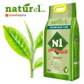 №1 наполнитель NATUREL Зеленый чай 17,5 л комкующийся наполнитель для кошачьих туалетов