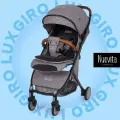 Коляска прогулочная детская Nuovita Giro Lux , складная, сумка-чехол в комплекте (Серый, Черный)