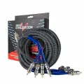 Межблочный кабель Kicx RCA SCM45 (4RCA - 4RCA) 5метров, бескислородная медь