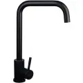 Смеситель для кухни Wisent W4998-4-22 с поворотным изливом, черный, матовый, однорычажный, нержавеющая сталь, с керамическим картриджем