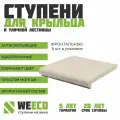 Ступень плитка на крыльцо фронтальная Флоренция для лестниц WeEco светло-серая, 6 шт.