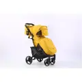 Детская прогулочная коляска Babalo future 2023 NEW Желтая, Рама черная, механическая спинка, сумка в комплекте
