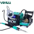 Паяльная станция YIHUA 936A-II; Паяльник, максимальная мощность 200 Вт, Держатели платы, лупа с подсветкой, подставка