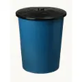 Бак хозяйственно - бытовой, объём 100 л, пластиковый с крышкой, синий
