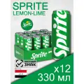Sprite Lemon-Lime, 0.33 л, 12 шт, банка (газированный напиток Спрайт Лимон-Лайм, жб)