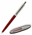 3 шт, Ручка подарочная шариковая BRAUBERG Soprano, синяя, корпус серебристый с бордовым, 0,5мм, 143485