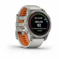 Умные часы Garmin Fenix 7 Pro Sapphire Solar 47 мм GPS, Titanium with Fog Gray/Ember Orange Band
