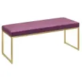 Банкетка золотая для прихожей, спальни, велюр Marsala, 1100*400*450, ALBA