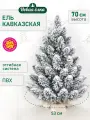 Искусственная ель Новая ёлка Кавказская заснеженная ПВХ, 0,7 м