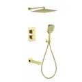 Душевая система скрытого монтажа Grocenberg GB5050GO Золото с Термостатом Vernet (Франция)