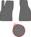 Передние коврики EVA для Audi A4 II B6 (2000-2006), серые с серым кантом, ячейка - ромб
