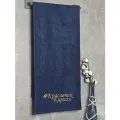 Полотенце махровое BIO-TEXTILES 70*140 с вышивкой #КРАСАВЧИК Кирилл темно-синее для мужчины мужу папе брату сыну банное в подарок 100% хлопок подарок на 14 февраля Святое Валентина для парочек