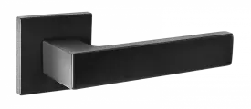 Ручка дверная межкомнатная на квадратной розетке Корсико, черный