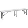 Скамья METMEBEL ССК180, складная, металлическая, пластиковая, белая
