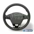 Руль Веста на Приору адаптированный, вставки черный лак рулевое колесо в сборе для Лада Приора