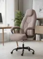 Компьютерное кресло руководителя TetChair BOSS metalBL, ткань, светло-коричневый