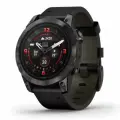 Умные часы ⌚️ Garmin EPIX Pro Gen 2 Sapphire Carbon Gray Black Leather Band с GPS и пульсометром (010-02803-30)