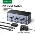 UGREEN DP KVM-переключатель 2 монитора 2 ПК, 8K DP KVM Kit