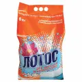 Стиральный порошок автомат 6 кг, лотос, для цветного и белого белья, для всех типов тканей