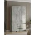 Шкаф распашной Акро-1200 Бетон , трехстворчатый, 120x50x210 см, Акро Групп