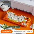 Ajazz AK820 MAX 75% механическая RGB клавиатура, Orange-Screen-Av