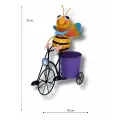 Садовая фигура Пчела на велосипеде с горшком