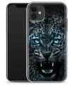 Чехол для Iphone 11 с принтом темный леопард (Айфон 11)