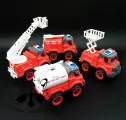 Набор машинок Пожарные спасатели. Конструктор с отверткой