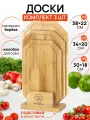 Комплект из 3 - х досок 38х22х1,8 см, 34х20х1,8 см, 30х18х1,8 см Гайка на дер. подстав.
