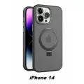 Чехол для iPhone 14 с MagSafe и кольцом подставкой, цвет черный матовый