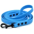 Поводок из биотана 3 м, ширина 16 мм, Woofy Iron, прорезиненный, водостойкий, голубой