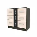Комод для одежды «Эрика», 3 ящика, венге/дуб молочный (850х827х430)