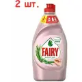 Средство для мытья посуды Fairy Нежные руки Аромат Розового Жасмина и Алоэ Вера 450 мл 2 шт.