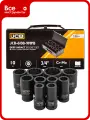 Набор головок ударных глубоких JCB 3/4, 10 предметов, 12 граней, 17,19,22,24,27,30,32,36,41,46 мм JCB-6108-9MPB(61732)